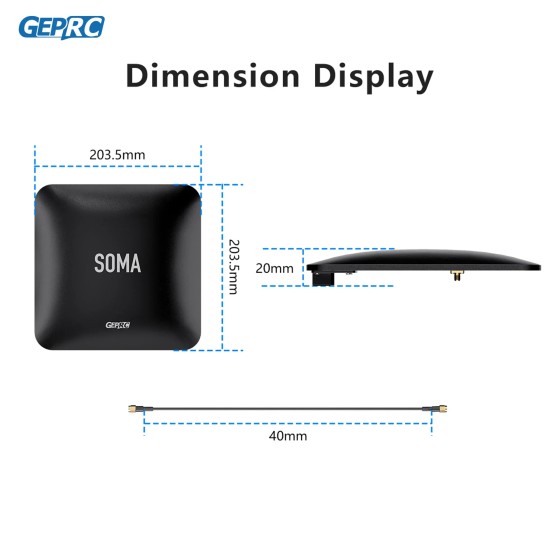GEPRC SOMA 5.8G Directional Flat-Panel Antenna Long Version 17dBi RHCP DIY RC Quadcopter  Accessories Parts